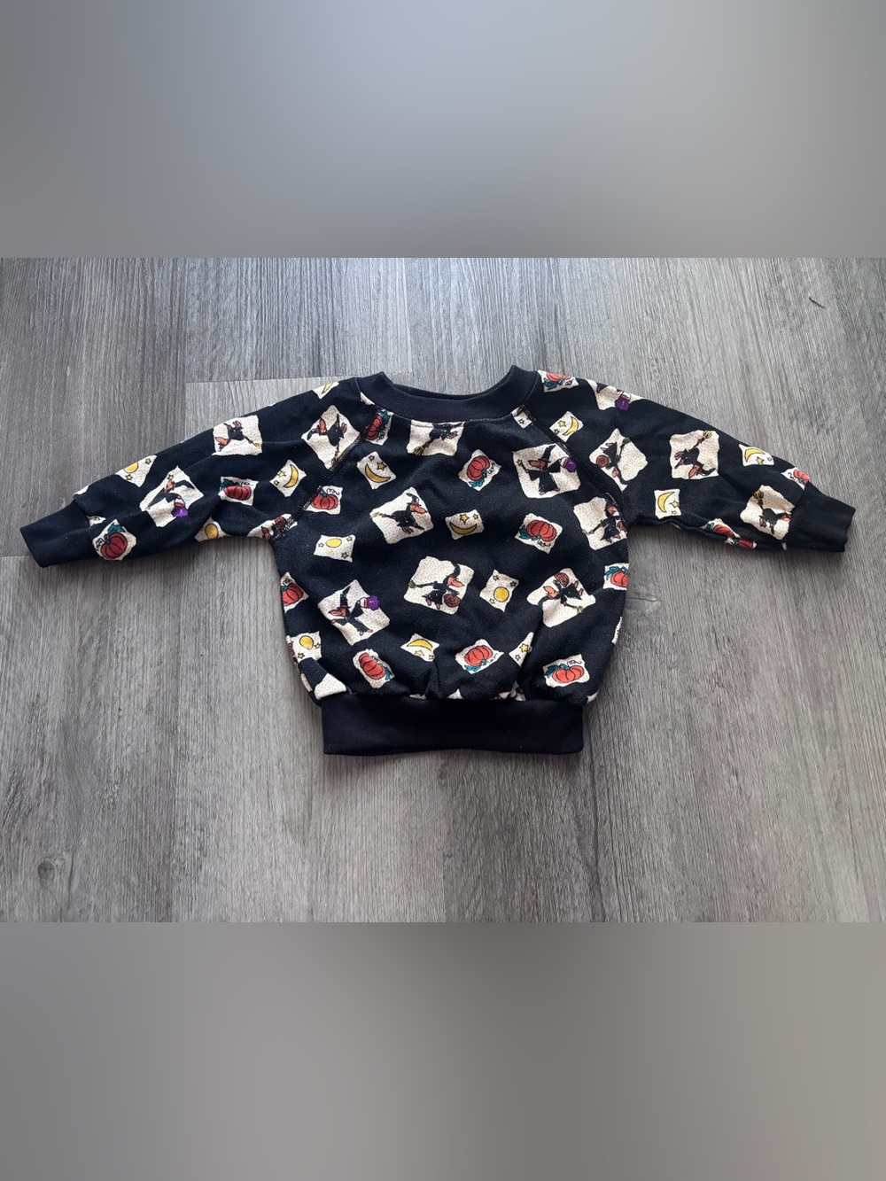 Vintage Garanimals Black Halloween Crewneck Sweatshirt 12M